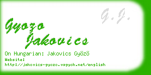 gyozo jakovics business card