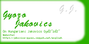 gyozo jakovics business card